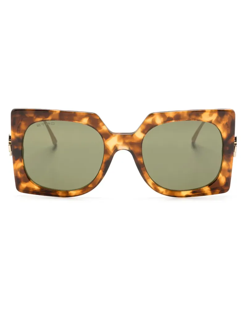 Etro Oversized-Sonnenbrille in Schildpattoptik - Gold Gold