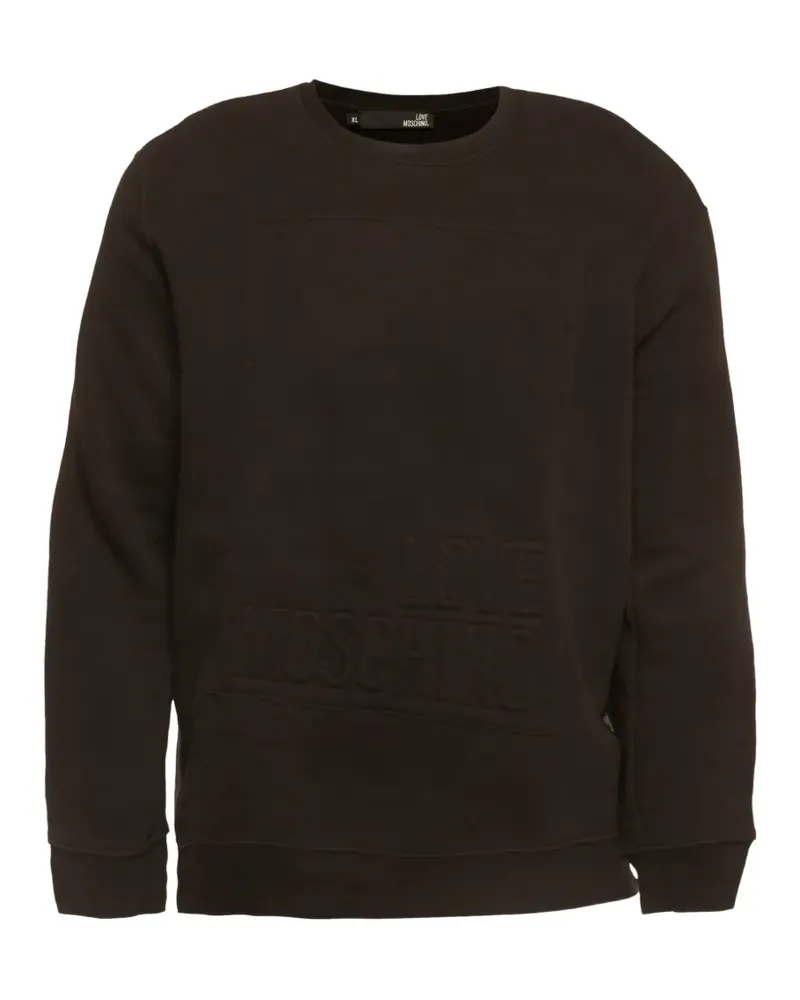 Moschino logo-embossed sweatshirt - Schwarz Schwarz