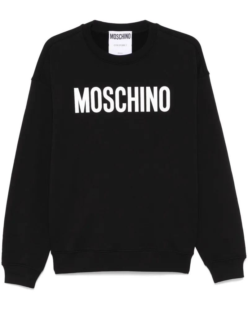 Moschino Pullover mit Logo-Print - Schwarz Schwarz