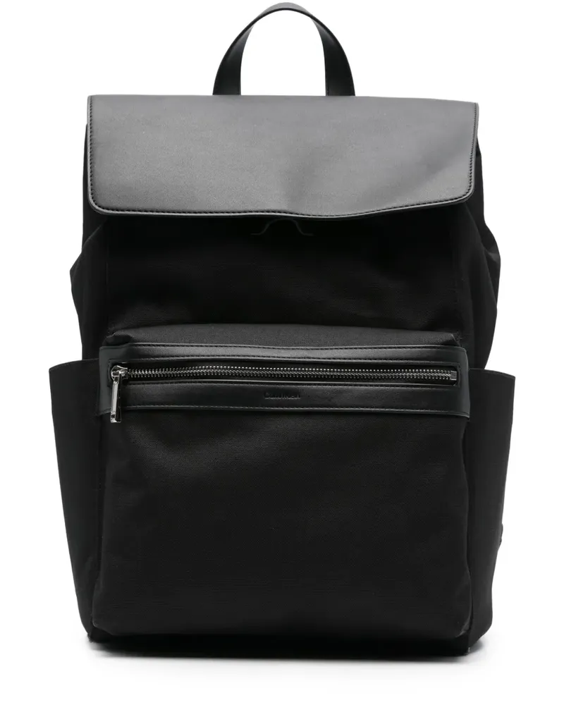 Calvin Klein Rucksack mit Klappentasche - Schwarz Schwarz