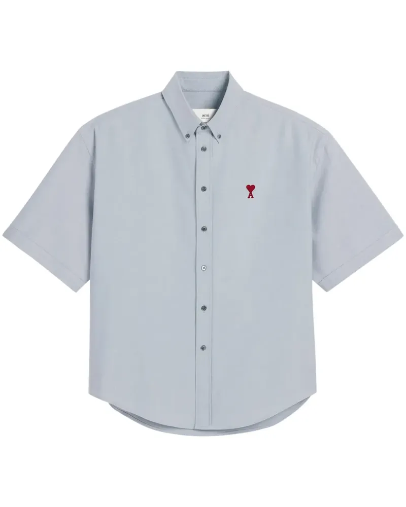 AMI Paris Hemd mit Ami de Coeur-Motiv Blau
