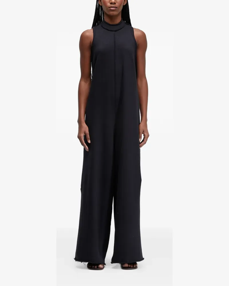 Osklen Ausgefranster Overall mit Stehkragen - Schwarz Schwarz