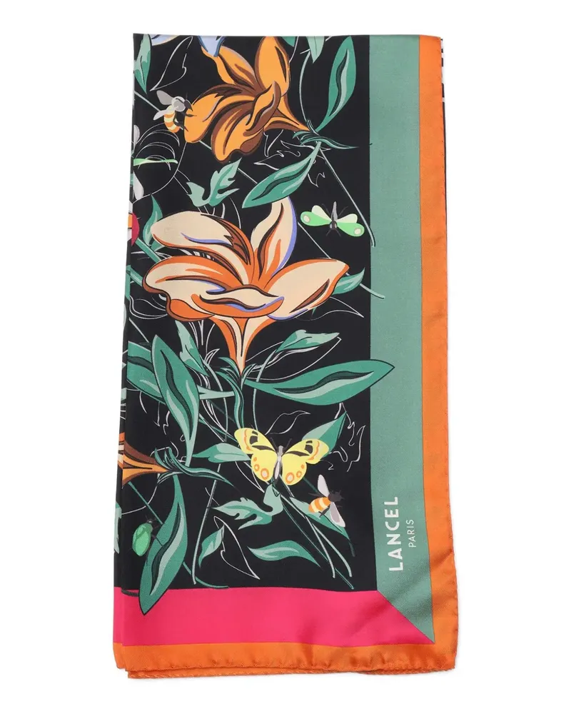 Lancel floral-print scarf - Schwarz Schwarz