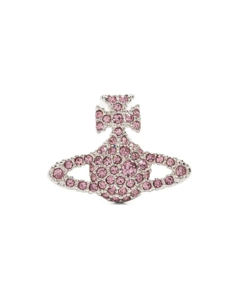 Vivienne Westwood Grace Bas Relief Ohrringe mit Kristallen - Silber Silber