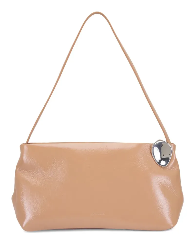 Jil Sander Schultertasche mit Metallic-Detail - Nude Nude