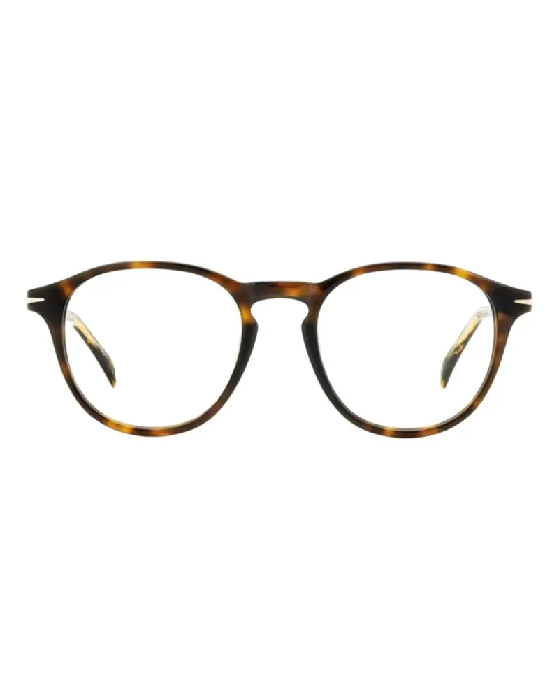 EYEWEAR by DAVID BECKHAM Runde Brille in Schildpattoptik - Braun Braun