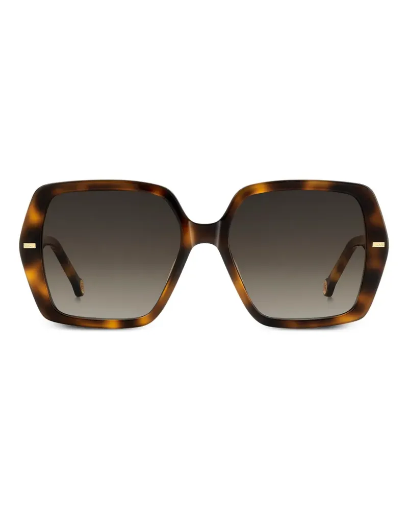 Carolina Herrera New York Sonnenbrille mit geometrischem Gestell - Braun Braun