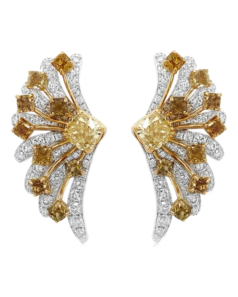 HYT Jewelry wing diamond earrings - Gold Gold