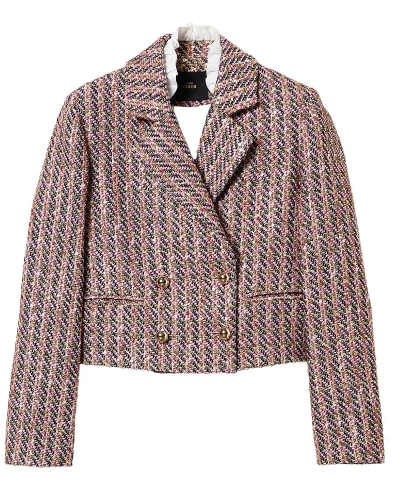 Twin-Set Bouclé-Blazer aus Lurex - Braun Braun
