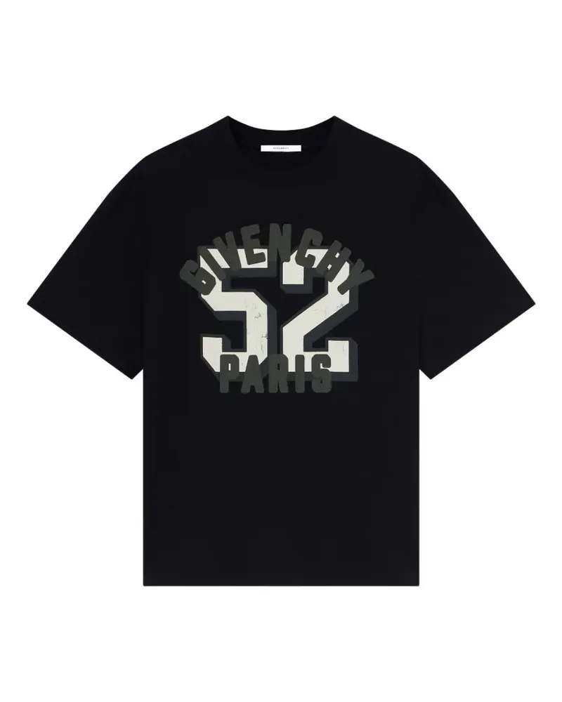 Givenchy Kastiges T-Shirt mit  Paris 52-Print - Schwarz Schwarz