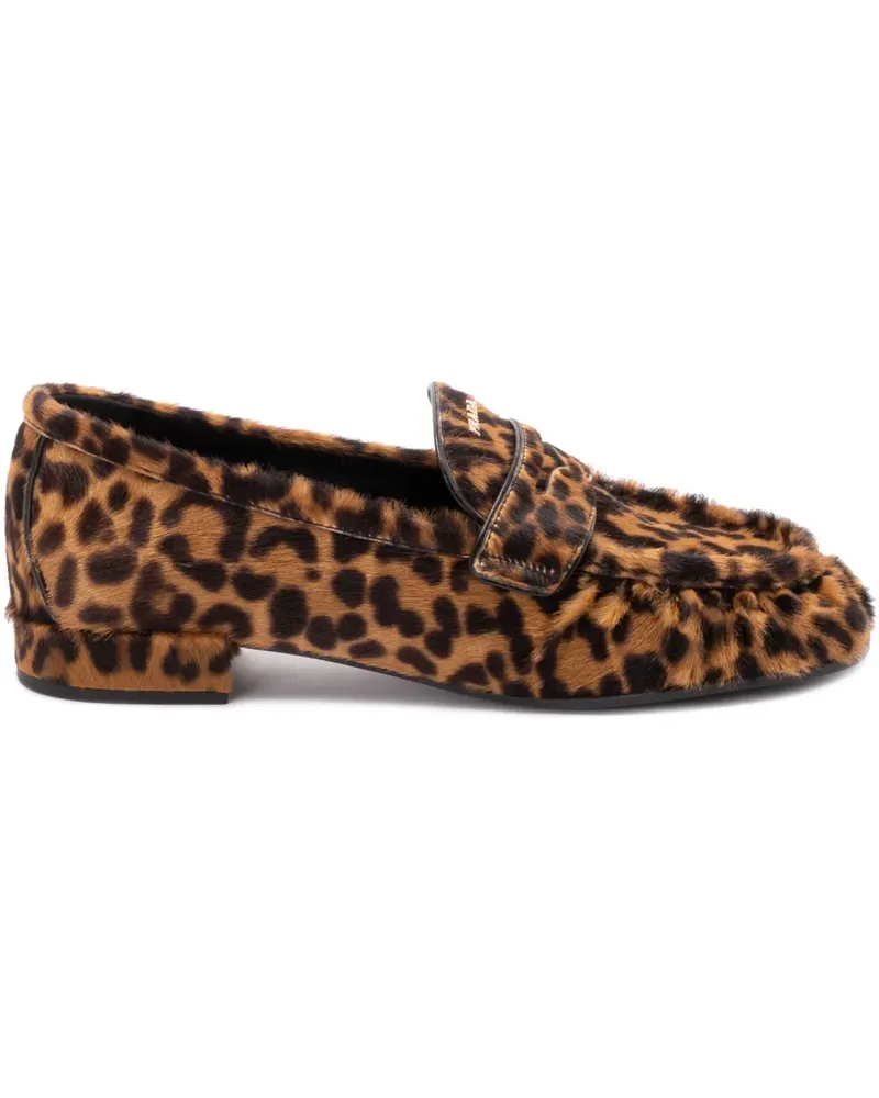 Prada Loafer mit Leopardenmuster - Braun Braun