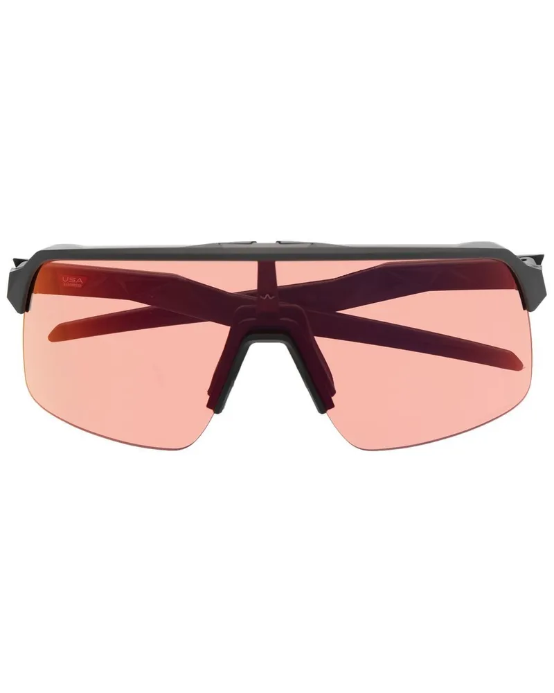 Oakley Sonnenbrille mit Logo-Schild - Schwarz Schwarz