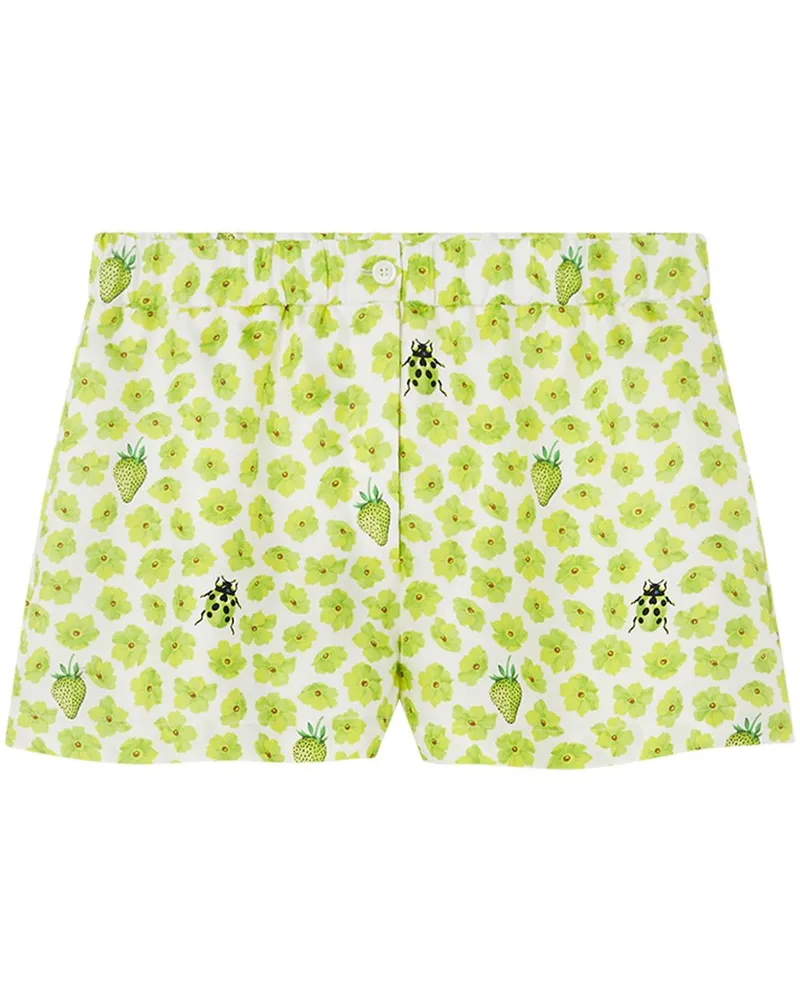 Versace Strawberry Garden Boxershorts aus Seide - Weiß Weiß