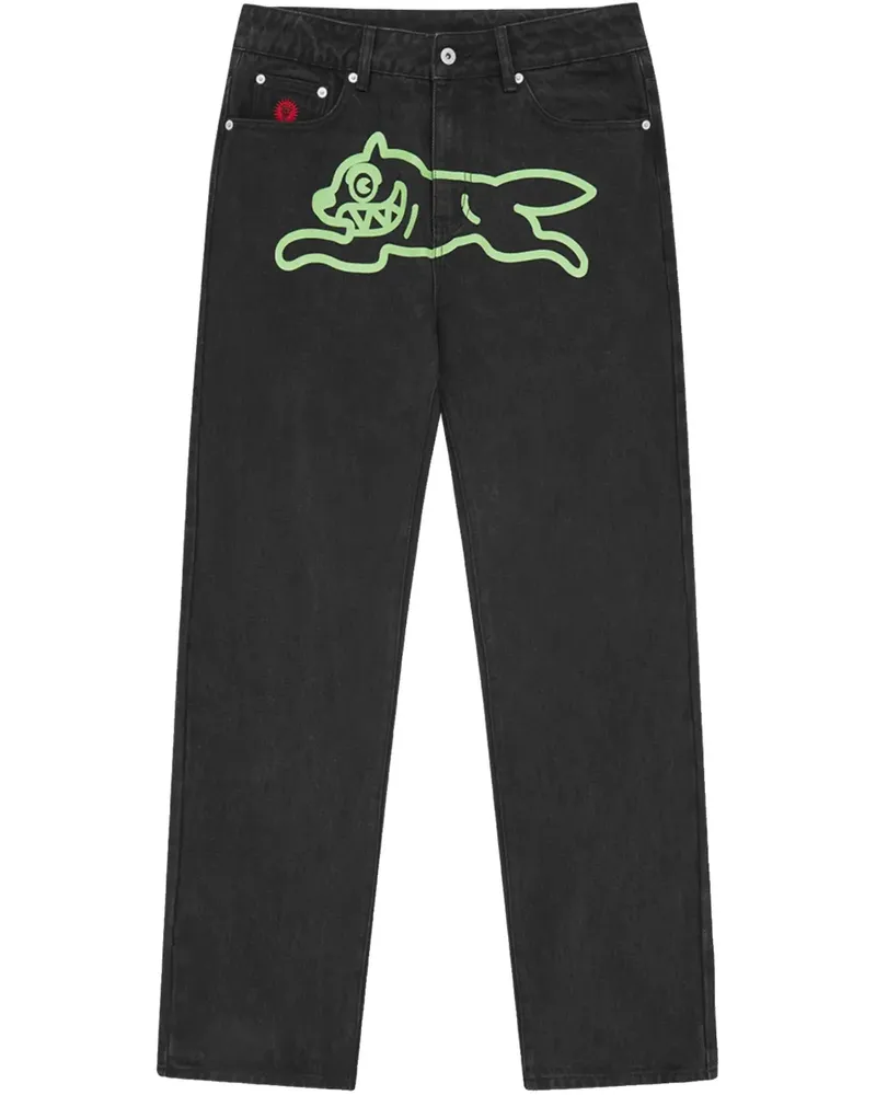 ICECREAM Jeans mit Logo-Print - Schwarz Schwarz