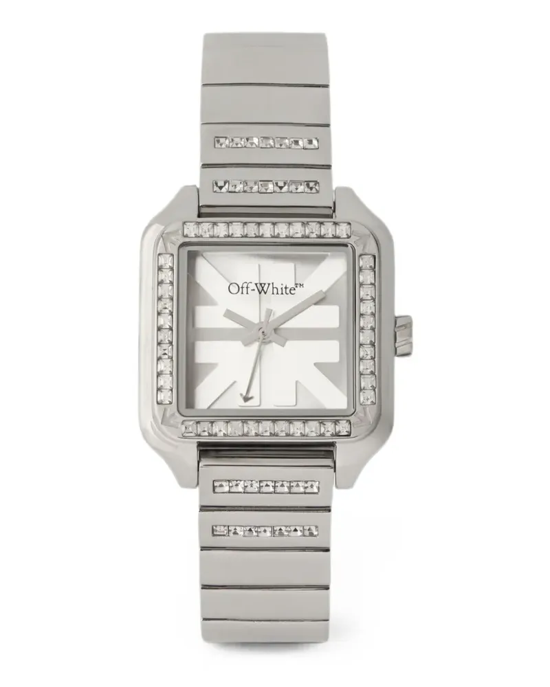 OFF-WHITE After Hours pavé 31.5mm watch - Weiß Weiß