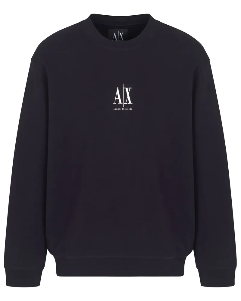 Armani Exchange Sweatshirt mit Logo-Stickerei - Blau Blau