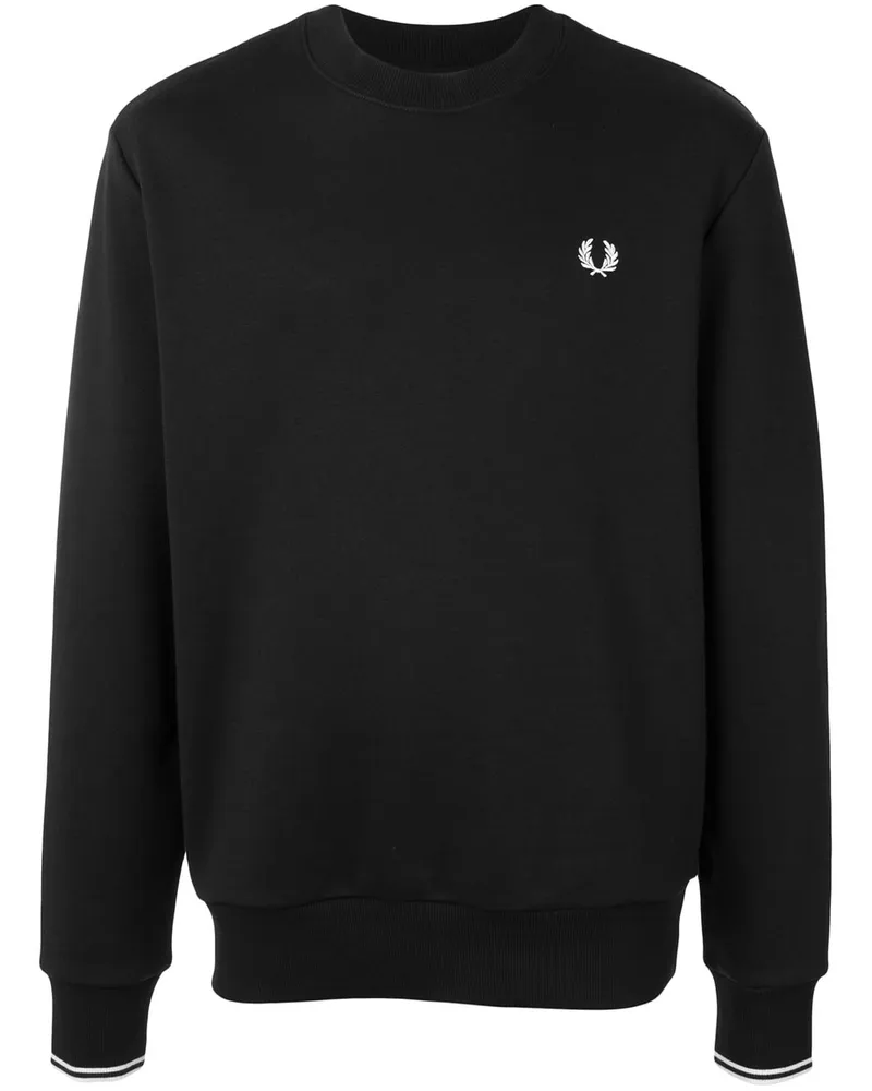Fred Perry Sweatshirt mit Logo-Stickerei - Schwarz Schwarz