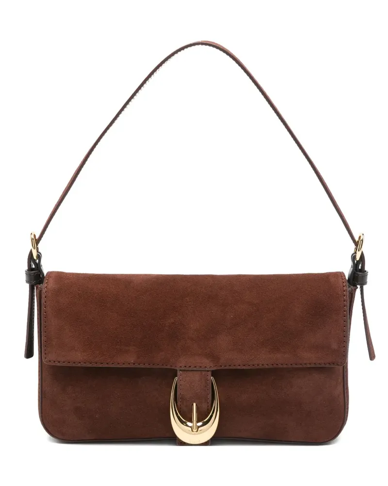 STAUD Harlow Schultertasche aus Wildleder - Braun Braun