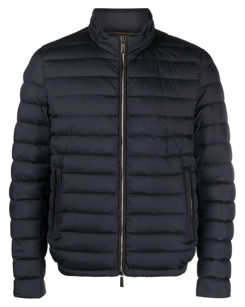 MOORER Gefütterte Jacke mit Reißverschluss - Blau Blau