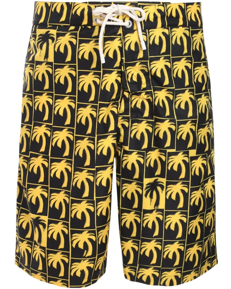 Palm Angels Dripping Palms Badeshorts - Schwarz Schwarz