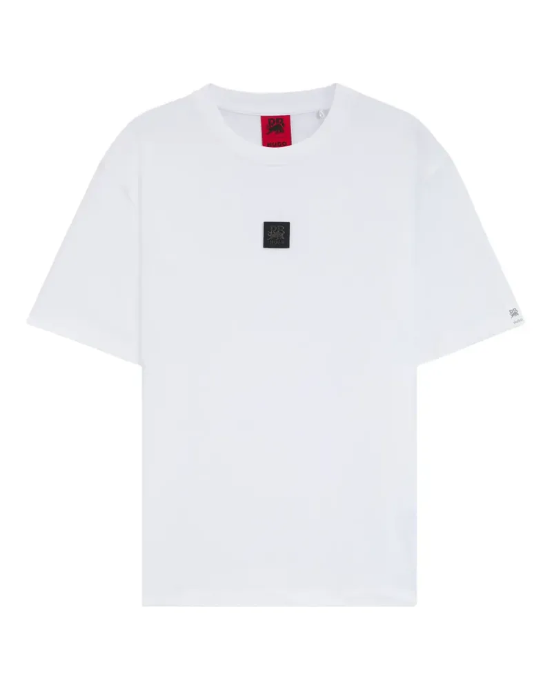HUGO BOSS T-Shirt mit Logo-Schild - Weiß Weiß