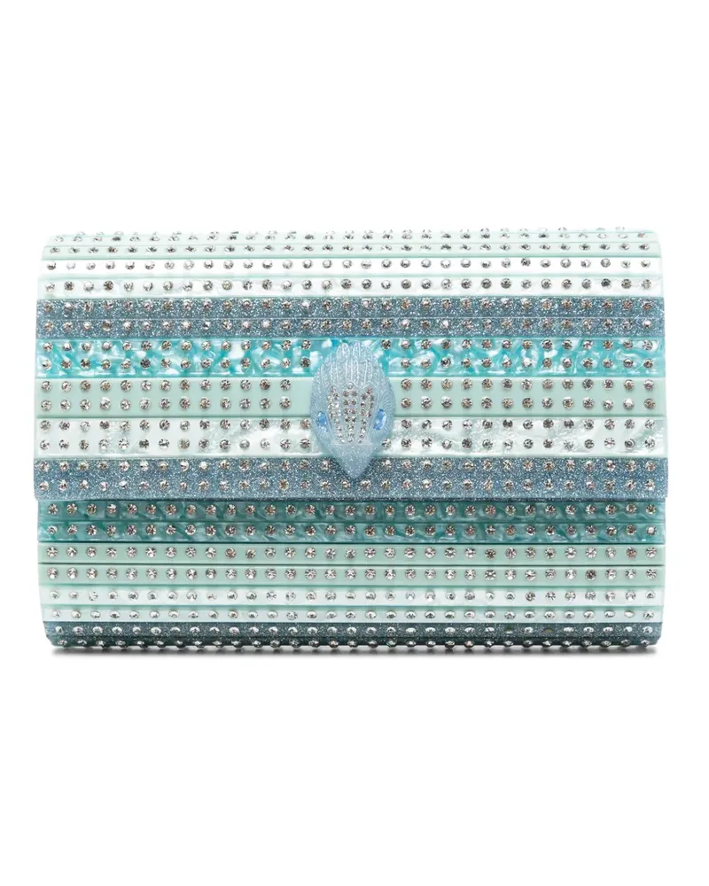 Kurt Geiger Eagle Clutch mit Kristallverzierung - Blau Blau