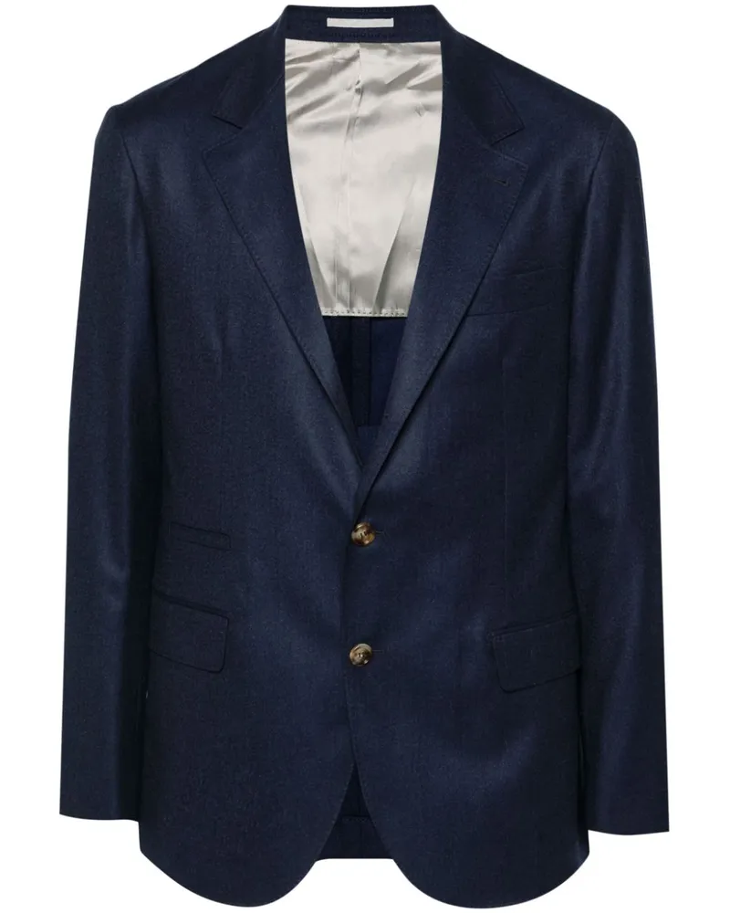 Brunello Cucinelli Einreihiges Sakko - Blau Blau