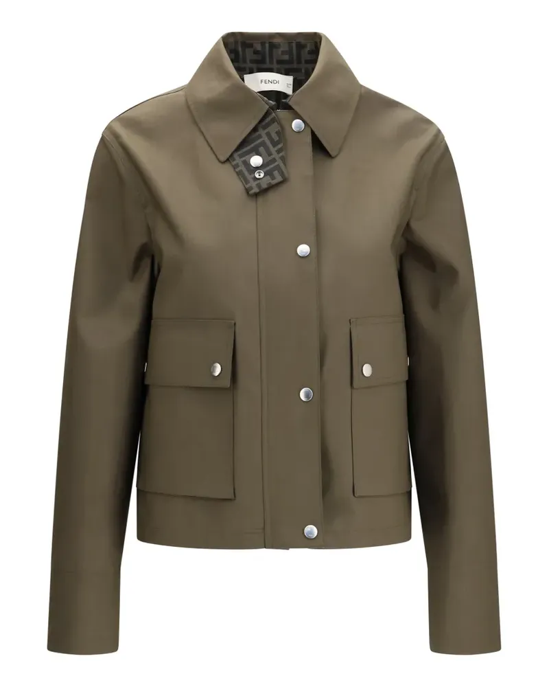 Fendi Jacket Green Mackintosh Blouson - Grün Grün