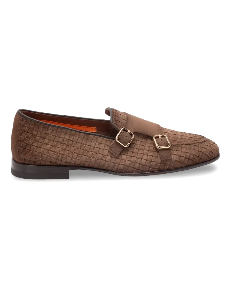 Santoni double-buckle loafers - Braun Braun