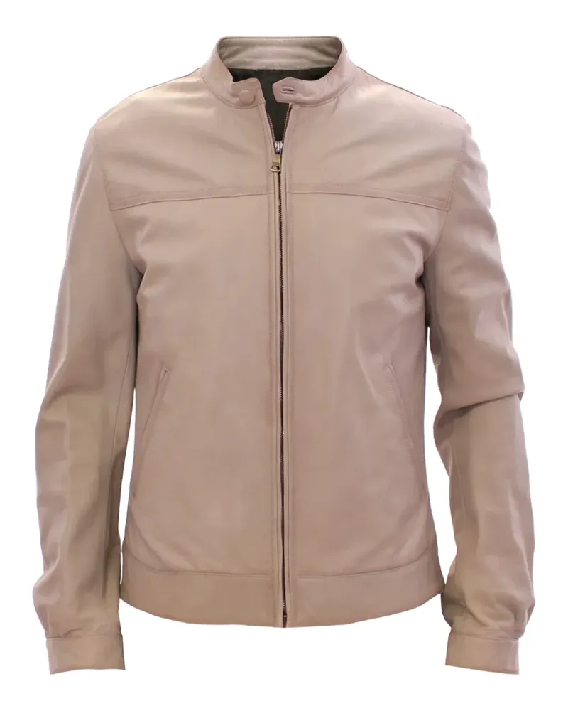 Dolce & Gabbana Klassische Lederjacke - Nude Nude