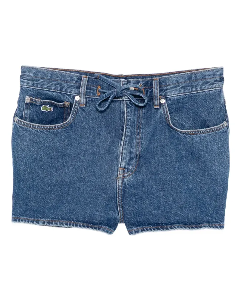 Lacoste logo-embroidered denim shorts - Blau Blau