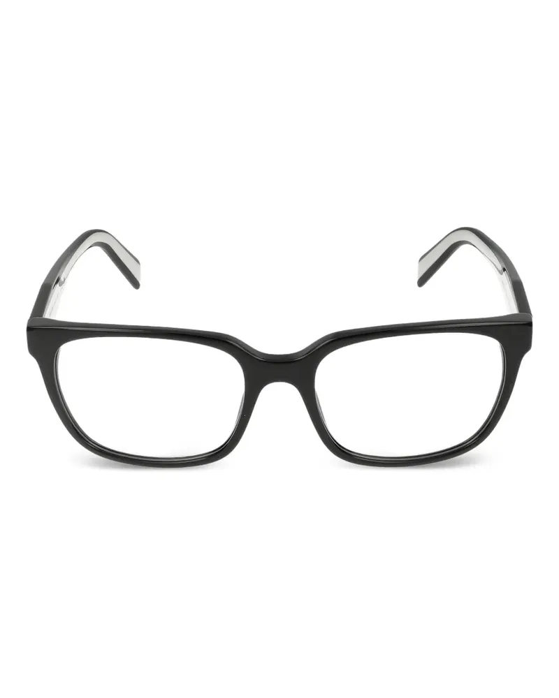 Prada Brille mit eckigem Gestell - Schwarz Schwarz