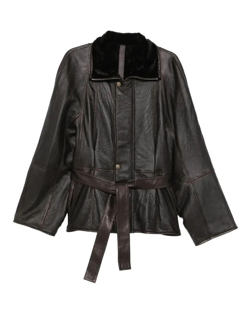 Petar Petrov Jacke mit Shearling-Kragen - Braun Braun