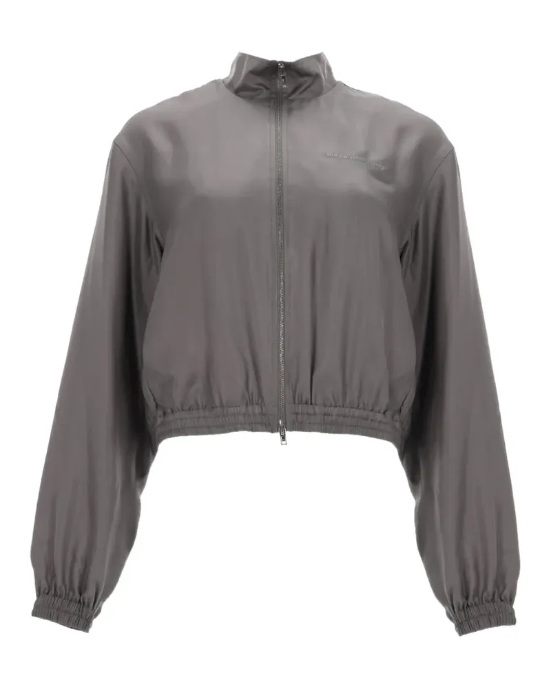 Alexander Wang zip silk jacket - Grau Grau