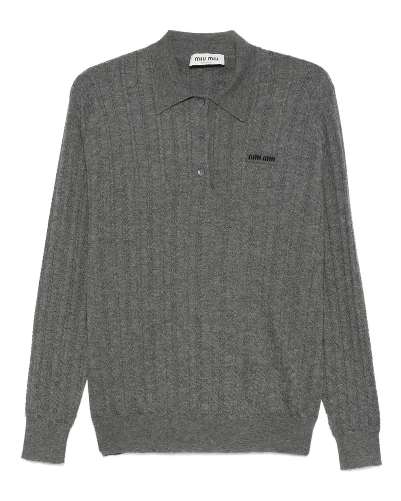 Miu Miu Polo-Pullover aus Kaschmir - Grau Grau