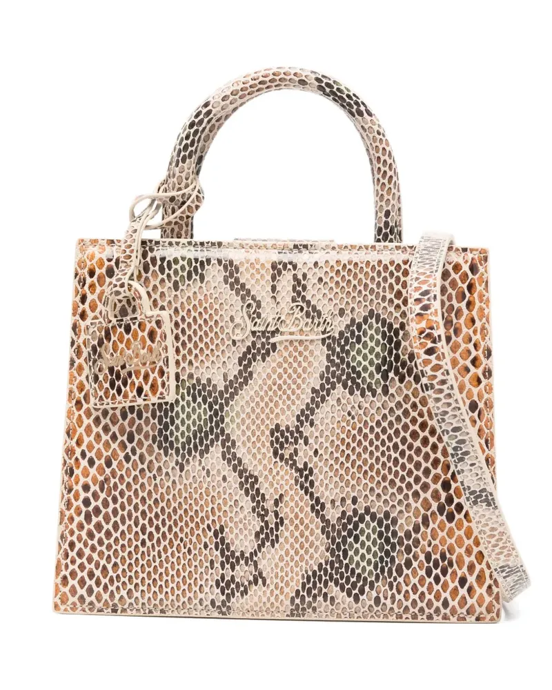 MC2 Saint Barth Handtasche mit Schlangen-Effekt - Nude Nude