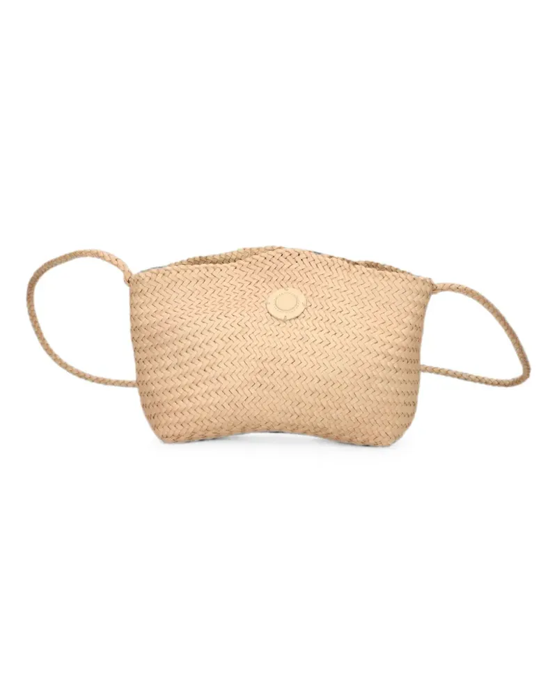 Dragon Diffusion Corsina woven leather crossbody bag - Nude Nude