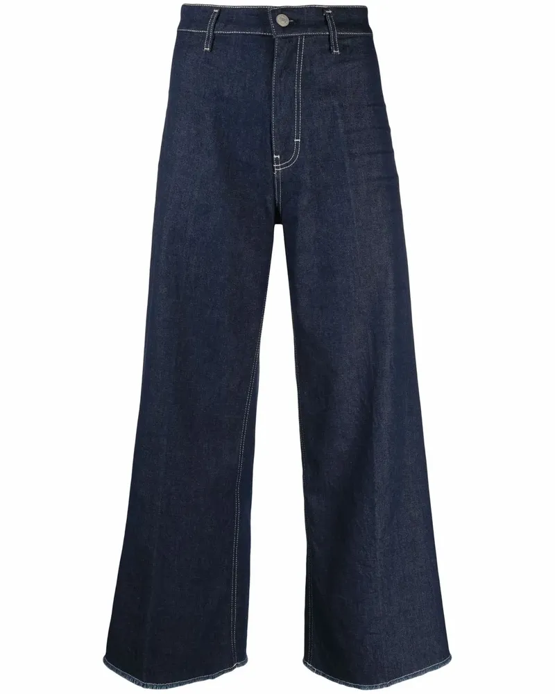 Haikure Weite Jeans mit hohem Bund - Blau Blau
