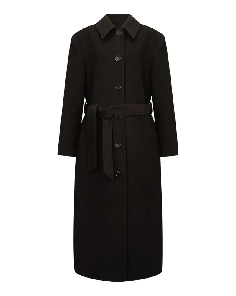 AMOMENTO single-breasted belted coat - Braun Braun