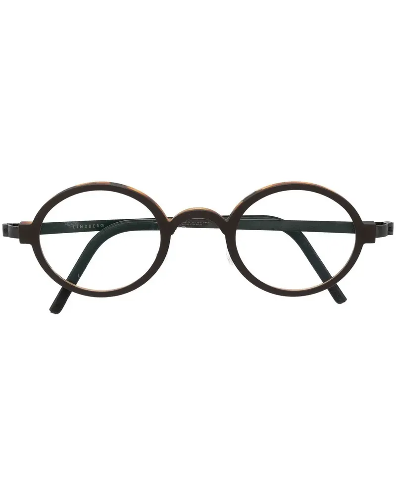 Lindberg Runde Brille in Schildpattoptik - Braun Braun
