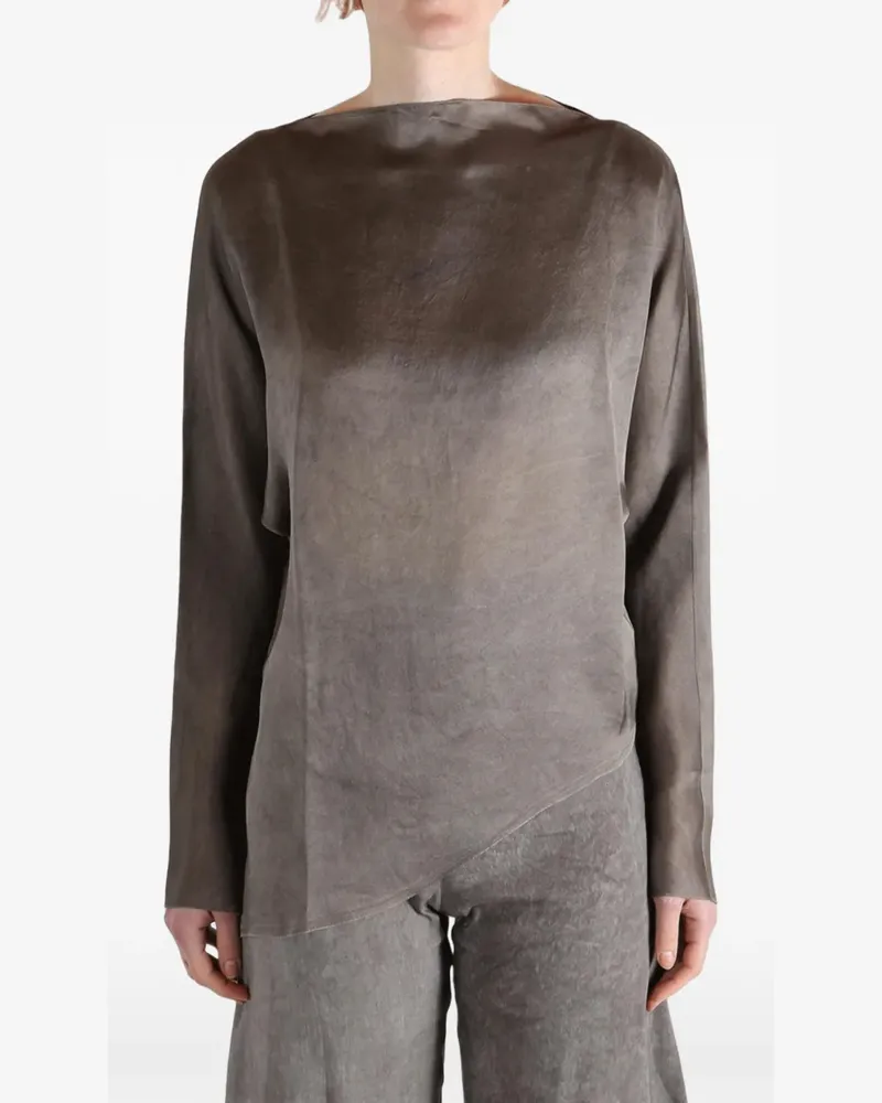 Cortana asymmetric long-sleeve top - Grau Grau