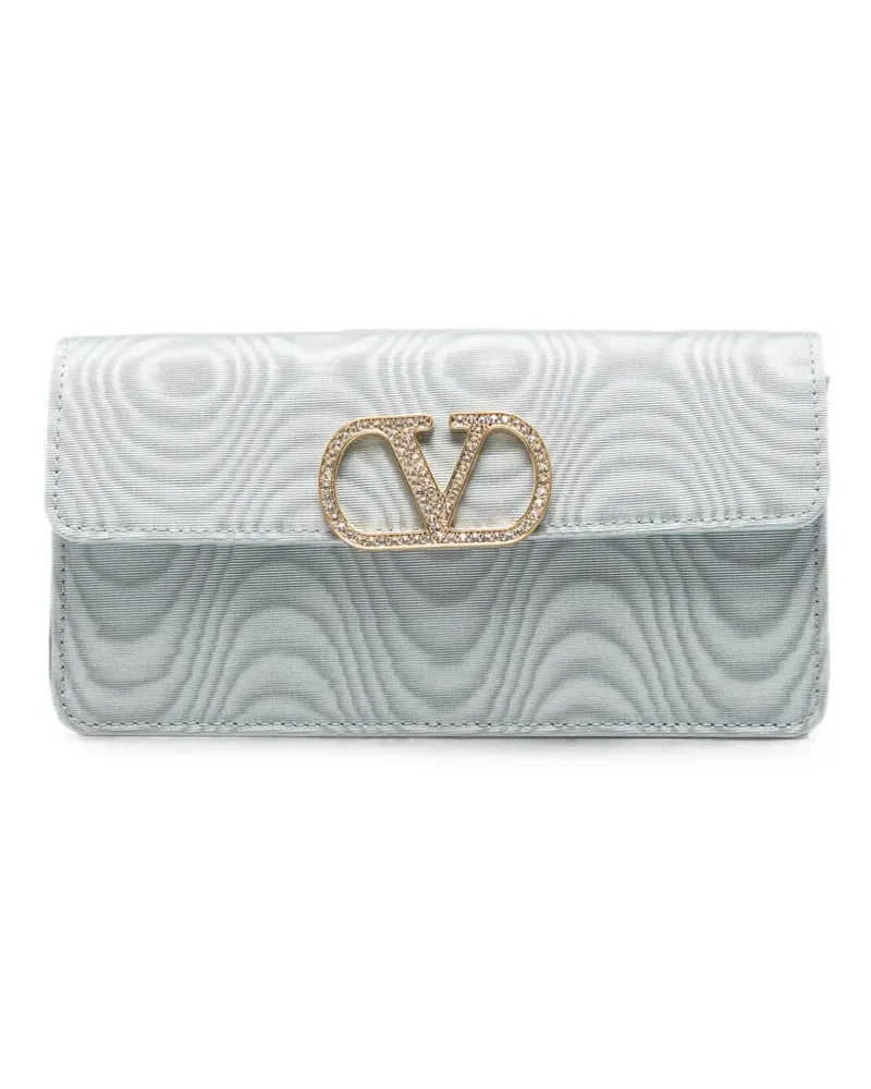 Valentino Garavani VLogo Signature moiré cross body bag - Blau Blau