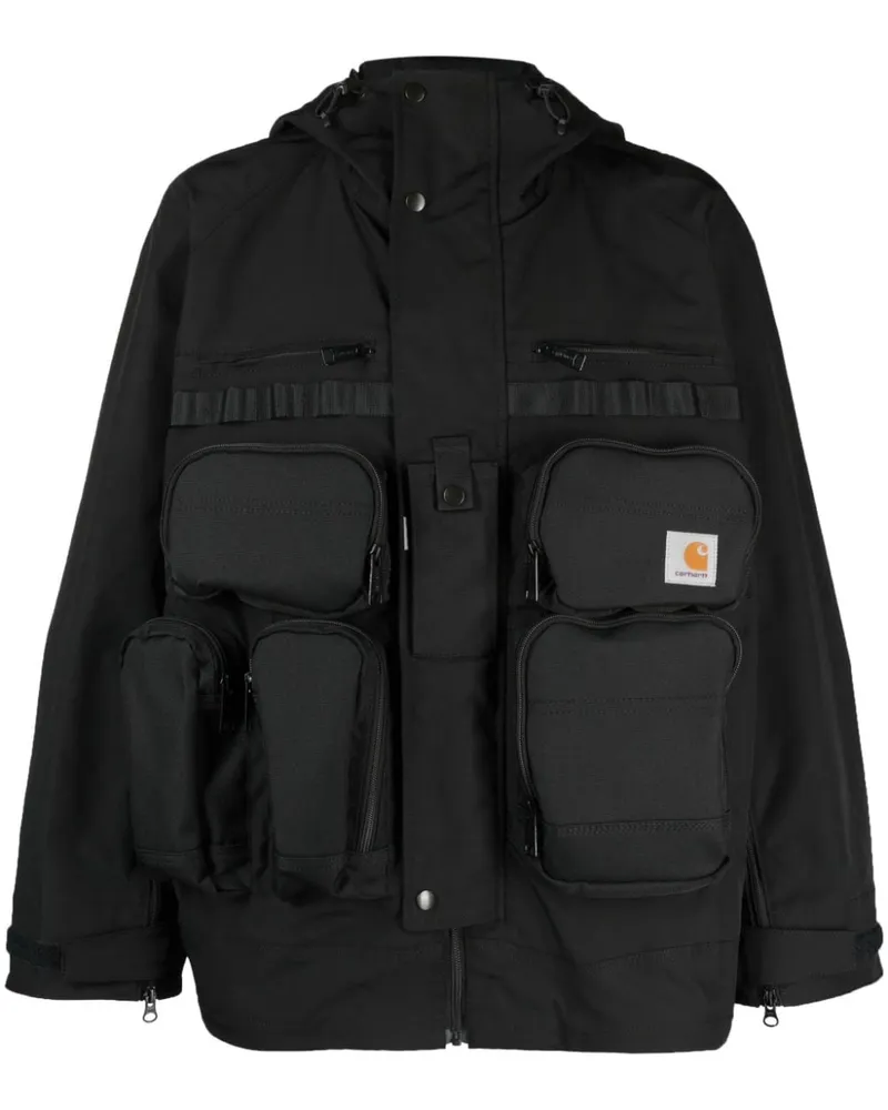 Junya Watanabe multi-pockets hooded jacket Black