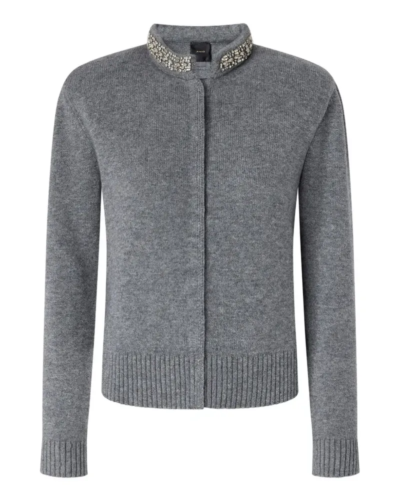 Pinko Cardigan mit Kristallen - Grau Grau
