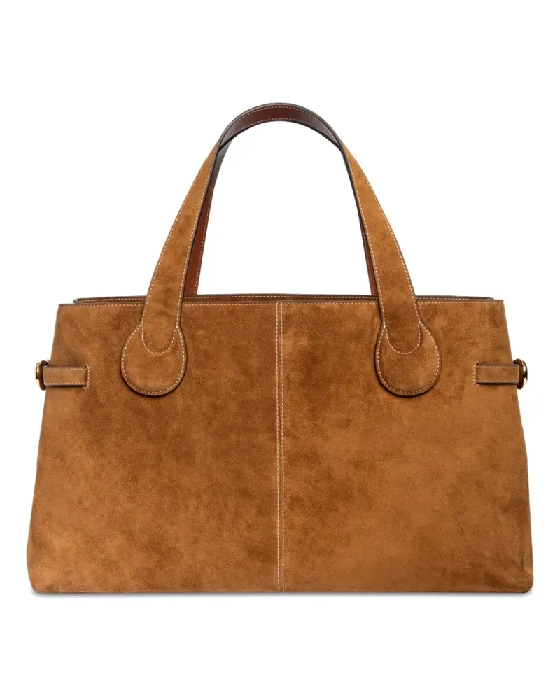 STAUD Piper Tote Bag aus Wildleder - Braun Braun
