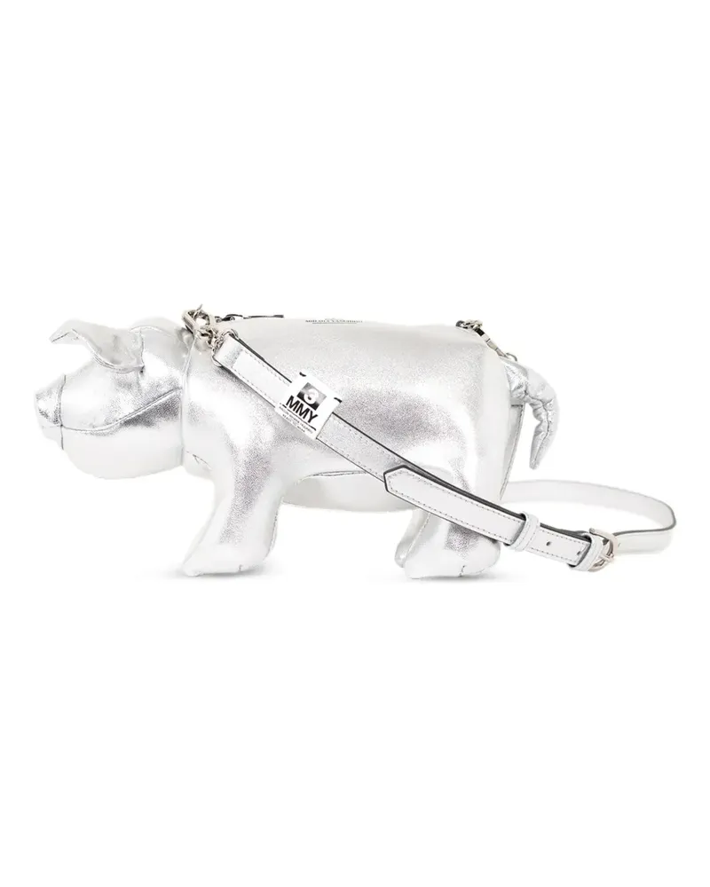 MIHARAYASUHIRO Dolls Pig shoulder bag - Silber Silber