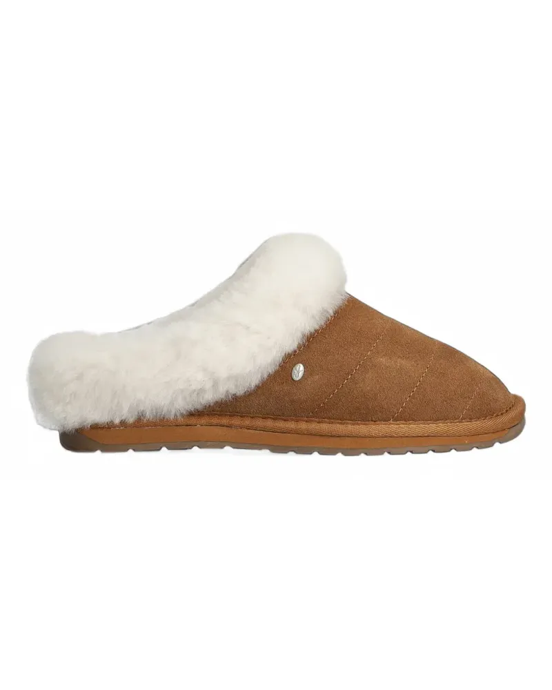 EMU Virginia quilted sheepskin-lined slippers - Braun Braun