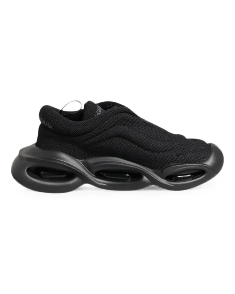 Dolce & Gabbana Klassische Slip-On-Sneakers - Schwarz Schwarz