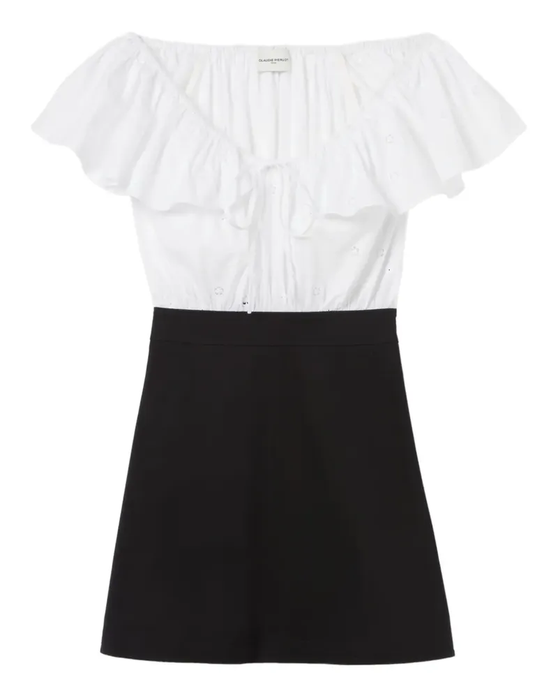 Claudie Pierlot Zweifarbiges Minikleid - Weiß Weiß