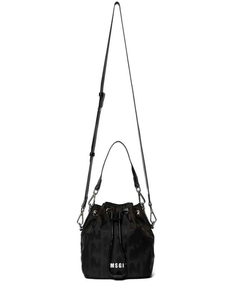 MSGM Beuteltasche mit Logo - Schwarz Schwarz